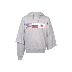 Gosha Rubchinskiy Multi Flag Asymmetric Hoodie